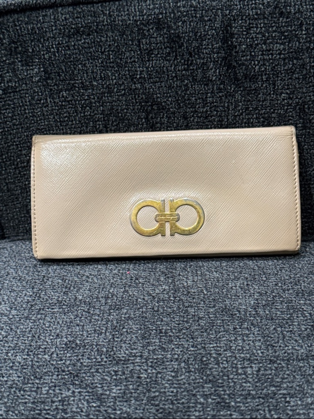 Salvatore Ferragamo Light Pink Wallet with Gold Logo